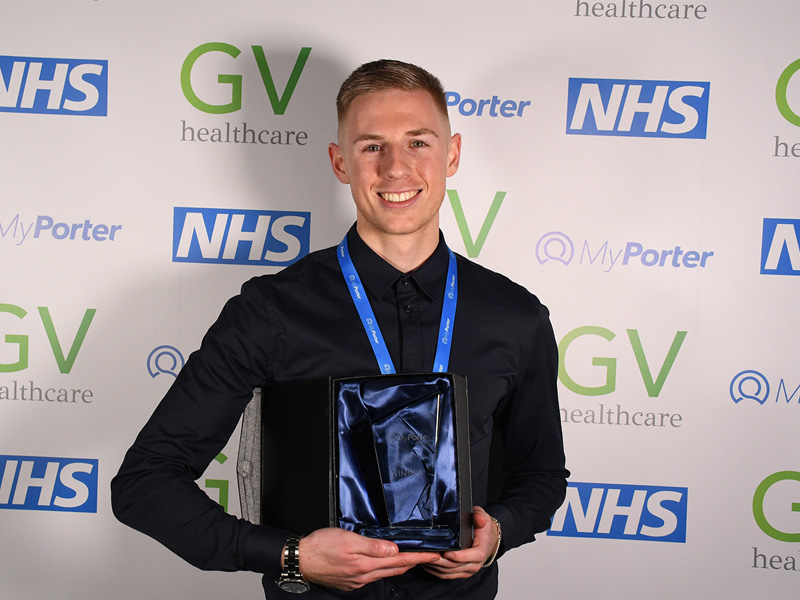 21 year old Scoops award at ceremony honouring NHS heroes