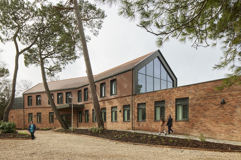 The development is set in mature woodland within the grounds of the Grade II-listed St Ann's Hospital
