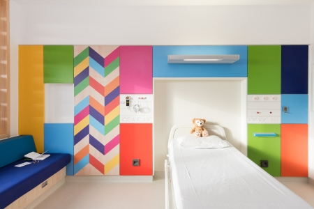 The Children’s Hospital Charity, Morag Myerscough and Avanti Architects for Bedrooms and Ward Bays at Sheffield Children’s Hospital