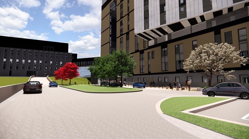 Delays to the project have enabled the development of the entrance scheme to be brought forward, with work expected to start on the podium entrance early next year