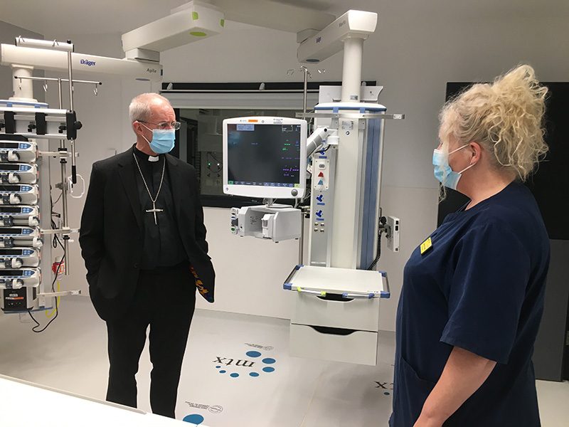 Archbishop blesses new modular critical care unit created by MMC healthcare specialist, MTX