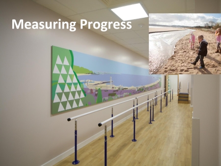 At Morriston Hospital, patients’ rehabilitation can be measured by their progress along a mural of Swansea Bay