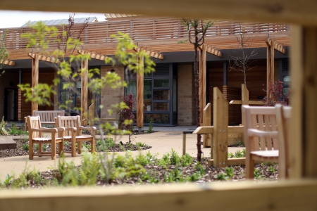 St Benedict’s Hospice and Specialist Centre for Palliative Care (P+HS Architects, Southern Green, St Benedict’s Hospice) was highly commended in the External Environment category