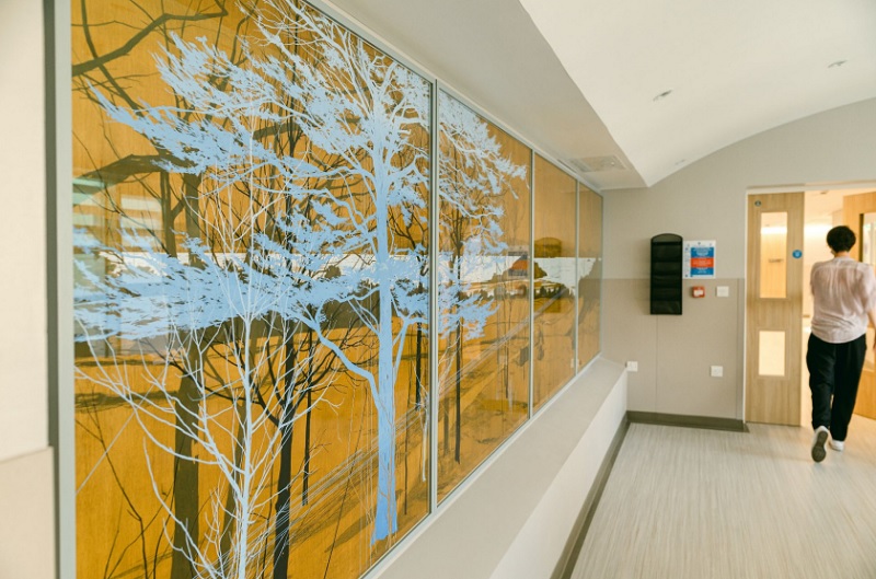 NHS Lothian Charity’s Tonic Arts programme at Edinburgh Haematology Centre won the Award for Best Collaborative Arts Project (Static). Pictured is Andrew Mackenzie’s epic 5m-long painting Blue Cedar, Silver Water