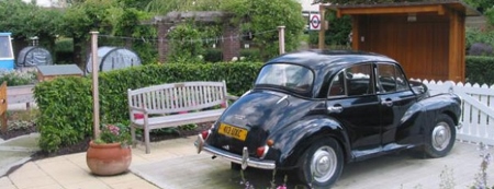 Residents like to wash the old-fashioned car in the grounds of the home