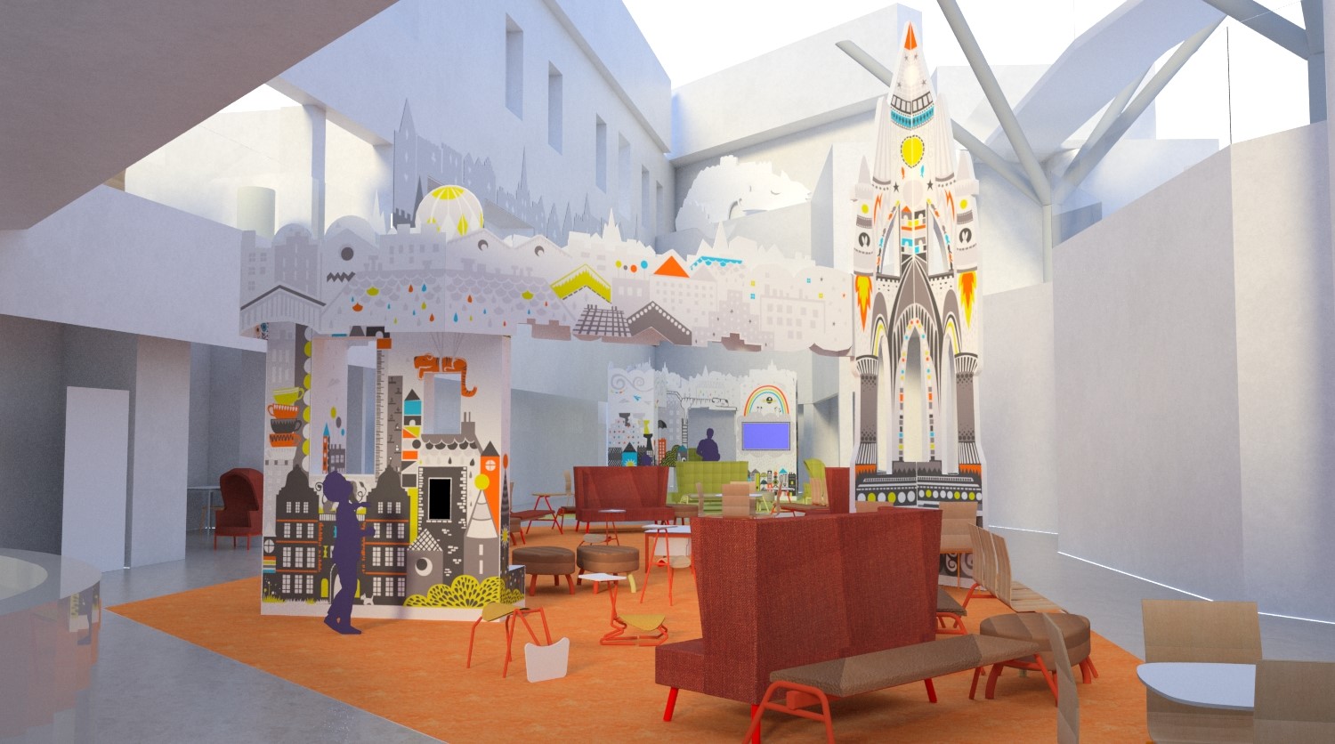 The enhanced design of the play waiting areas across the children's hospital was led by Warren Design