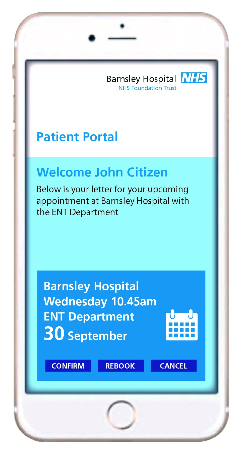 The new software sends patients a highly-secure digital invite to view appointment letters, pre-assessments and supporting information on their smartphone, tablet or desktop