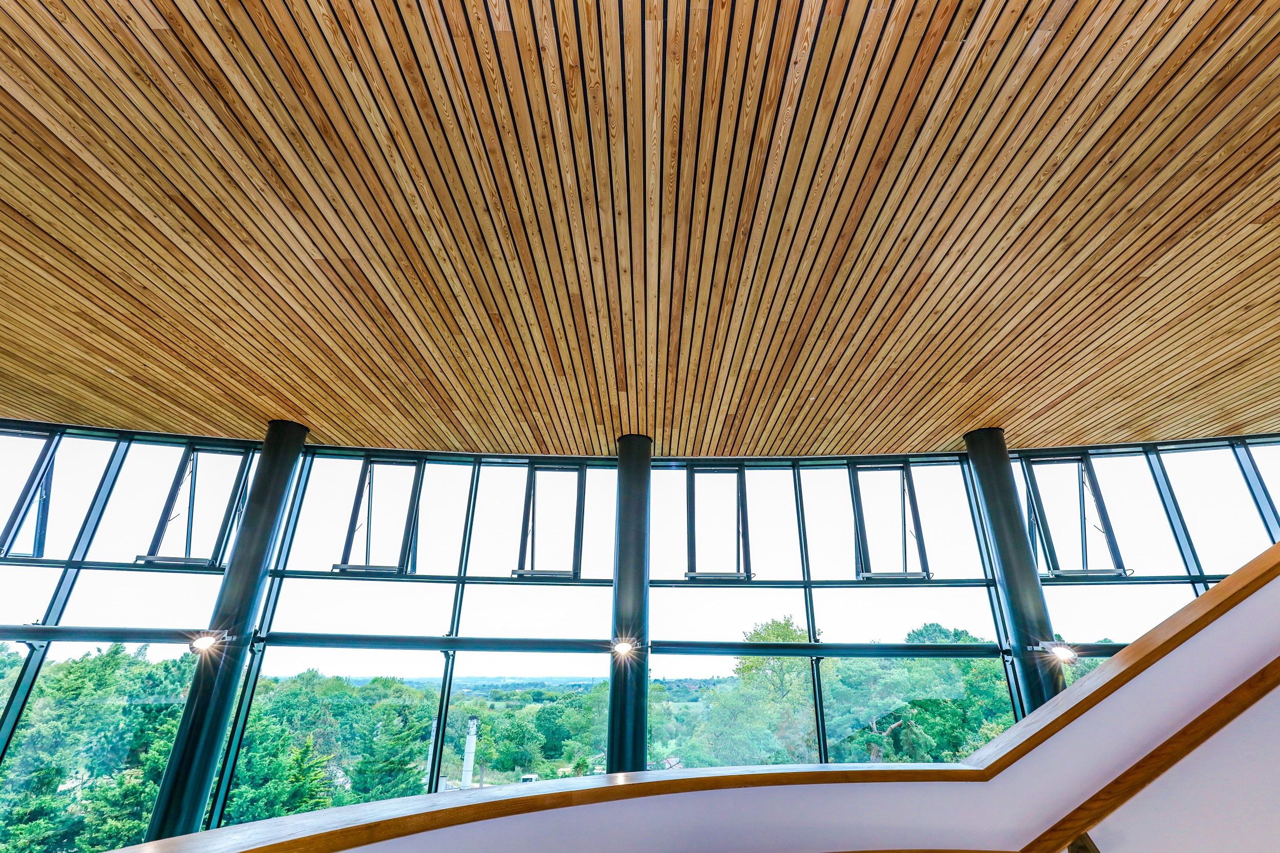 New hospital features centrepiece linear wood ceiling