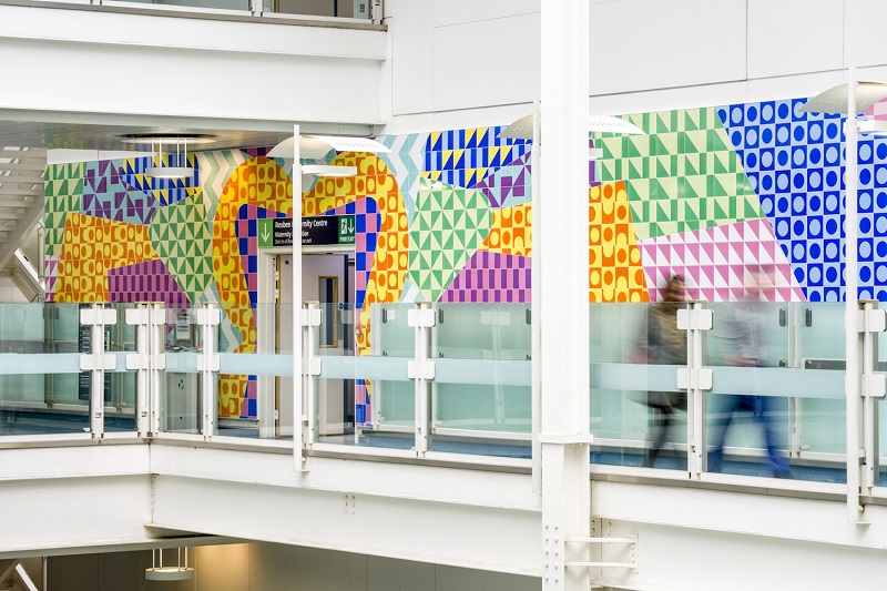 Bespoke artwork was commissioned for the new centre