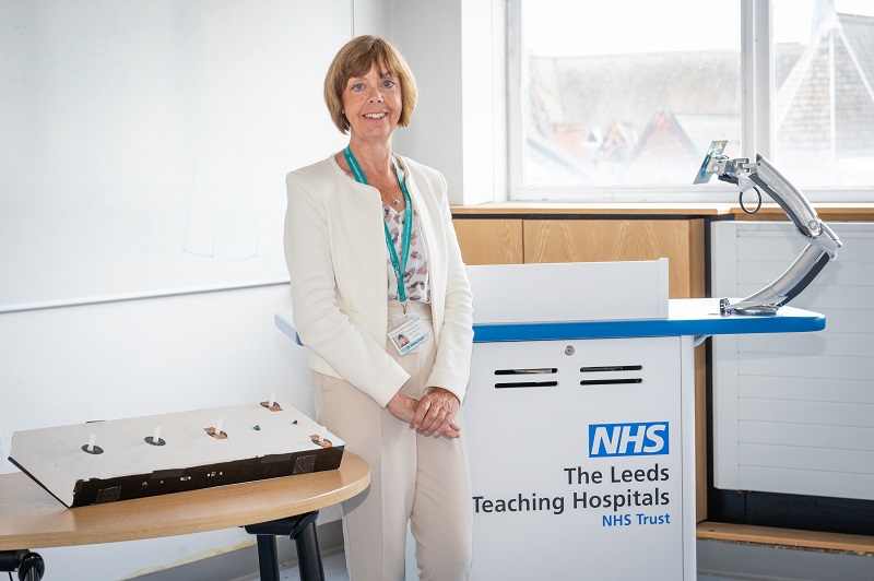 Lead researcher, Professor Helen Ford, is pictured with the technology