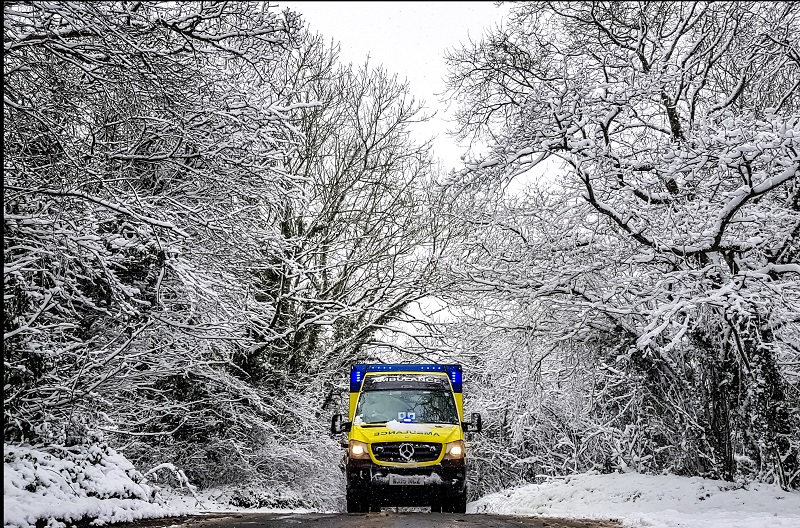 Joe Cartwright of South Western Ambulance Service NHS Foundation Trust captured this image of paramedics fighting the Beast from the East, which won the 'Our Environment' category at the anniversary photography awards