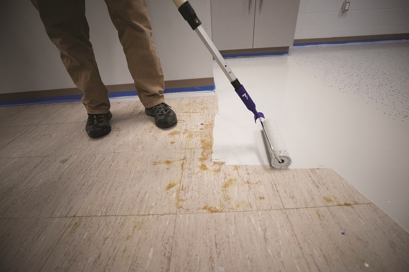 Initially, old polish is removed and stripped from the old floor, before the surface is abraded and cleaned, then coated to make it look as good as new