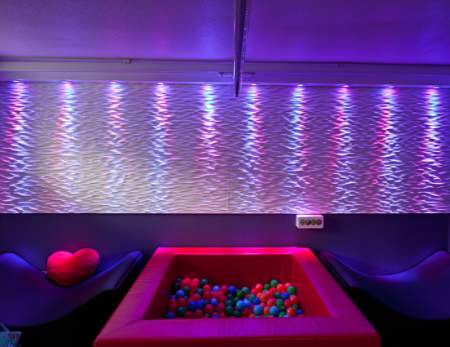 LED lighting in various colours can help to create a more relaxed mood in healthcare environments