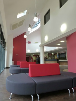 Waiting areas should offer a variety of seating options, rather than rows of plastic chairs