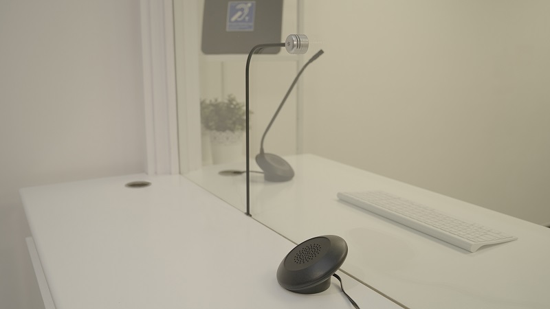 Intercoms can be easily installed at a reception counter