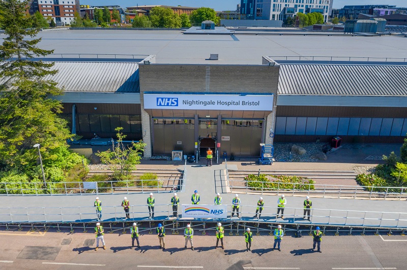 The NHS Nightingale Hospital Bristol is based at the University of the West of England, a former Hewlett Packard building which offered great ventilation and power, but had to be stripped of an area of plant before the bed bays could be installed