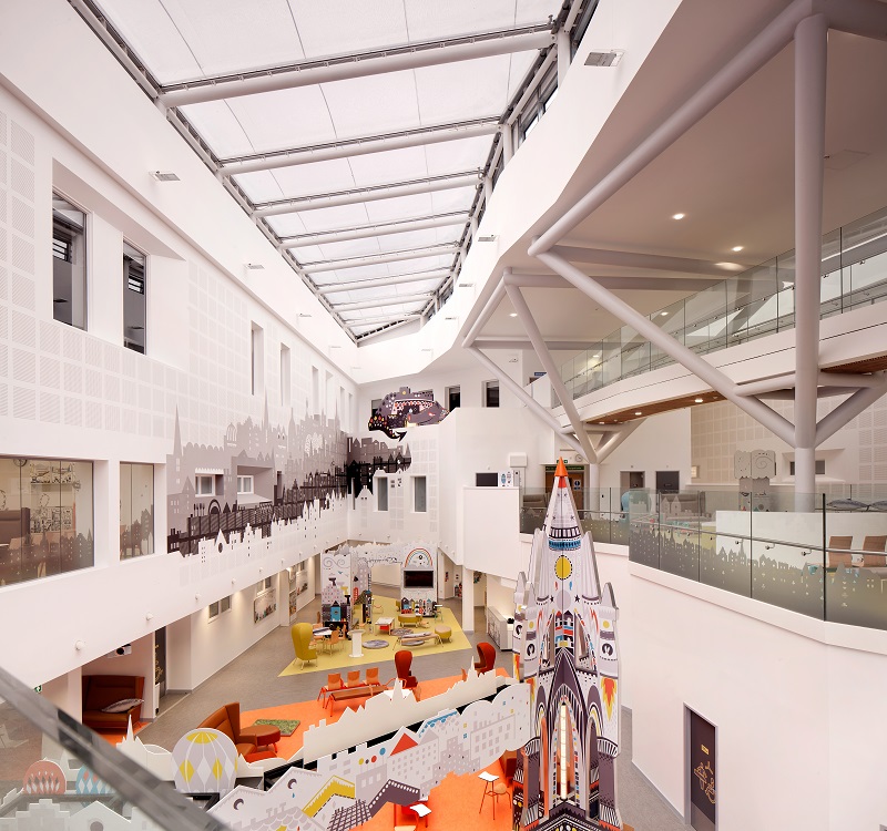 A comprehensive arts and wayfinding strategy were integral to the design of the new Edinburgh Royal Hospital for Children and Young People