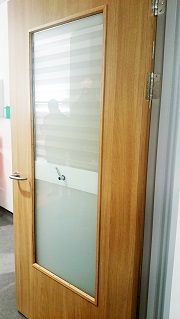 142 of the panels have been fitted into doors to enhance visibility while aiding privacy