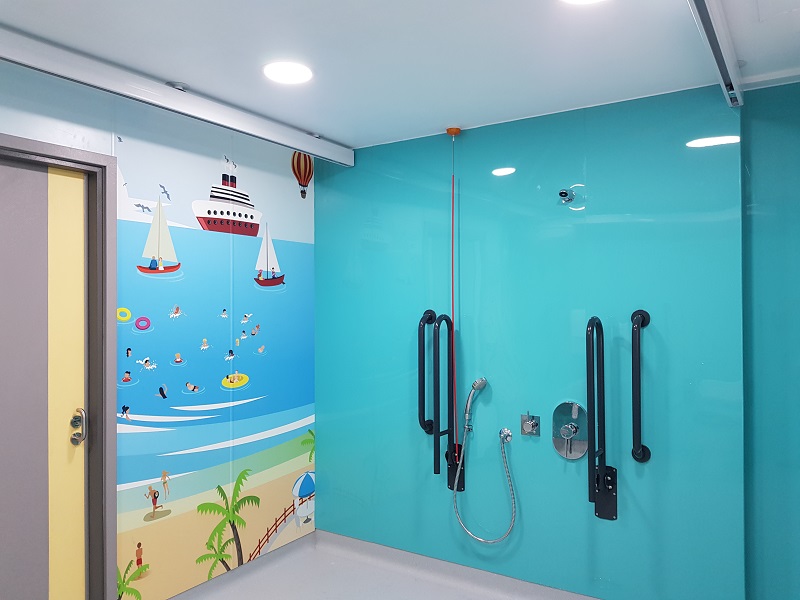 Children supported by inclusive new washroom at Royal Preston Hospital