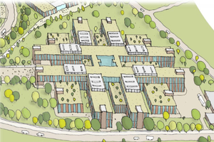Ground investigation survey on site of proposed new Leighton Hospital