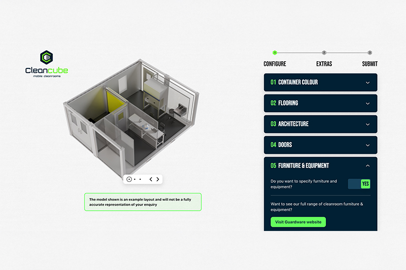 Guardtech Group launch revolutionary new Cleancube Configurator to make container cleanroom facility procurement easier than ever before