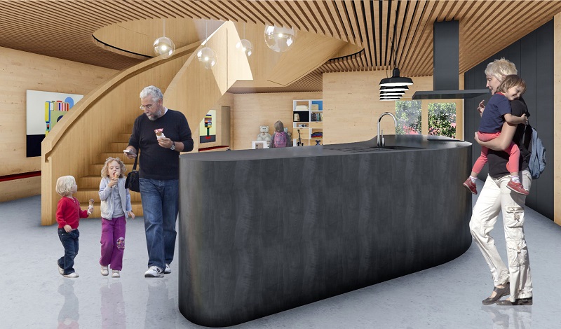 The building has been designed for therapy and play