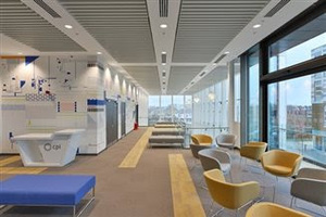 Metal and mineral ceiling systems from Armstrong used at new biologics centre