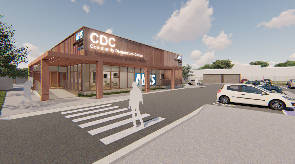 The architect impression of Lincoln Community Diagnostic Centre
