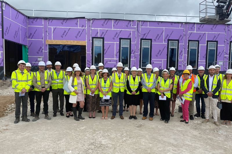 Twin CDC construction team in Lincolnshire reaches half way point on external structures