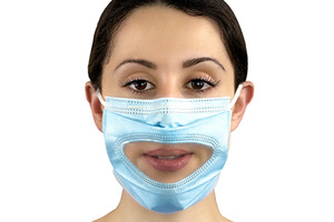 New transparent face mask shields your smile, without hiding it