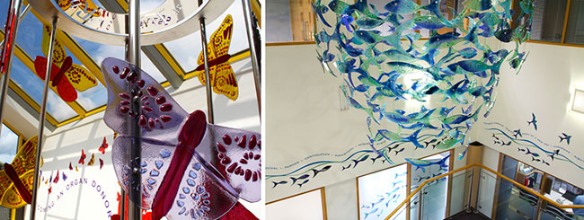 Organ donation memorial artworks for Bangor and Wrexham hospitals in Wales
