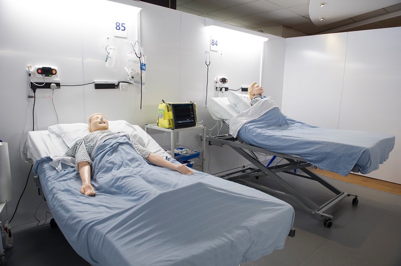 The team mocked up bed bays as part of their design work