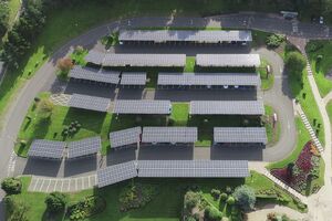 How is sustainable solar being used in the UK's healthcare estate?