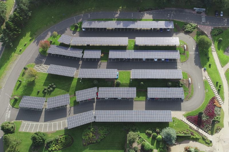 How is sustainable solar being used in the UK's healthcare estate?