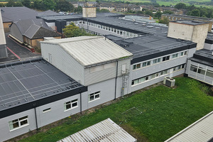 What happens when the roof fails above a hospital ward?