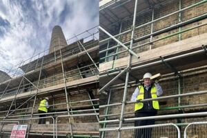 Whittington Hospital removes Old Boiler House chimney as energy upgrade progresses