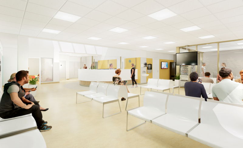 The two-storey building will offer same-day emergency care services and will house an acute medical unit